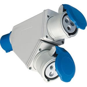 Fme 73.105 Adattatore Cee 16A 2 Prese 220V IP44