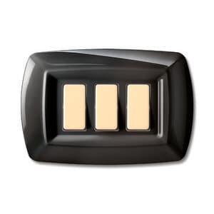 Tondo' Placca Magic Plast 3P Nero