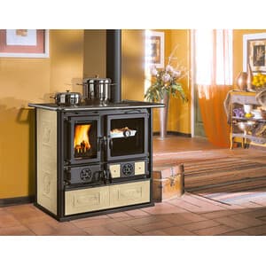 Stufa Cucina Legna 8.8 KW Rosa 5.0 VST Ceram Panna V5