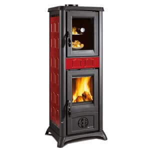 Stufa Legna C/Forno 7.3 KW Gemma 5.0 Bordeaux V4