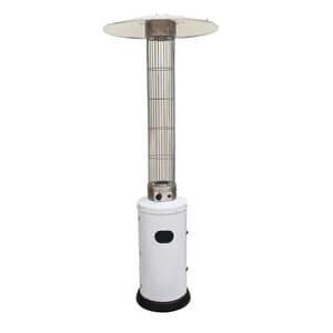 Stufa Aerea Patio Cilindrica Teporus 10,5KW Bianco