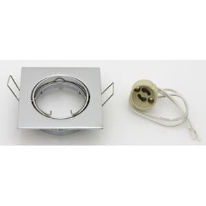 Faretto Quadrato Incas Orientab Led GU10 Cromo