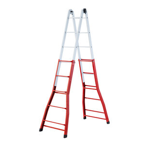 Scala Acciaio Telescopica 5+5 Gradini H 481 cm