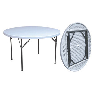 C Tavolo in Acciaio e Hdpe Pieghevole D 122CM