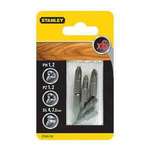 Stanley STA61120 6 Inserti 25MM Ass.