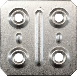 Piastrina Quadra 4 Fori 40X40 mm Zincata