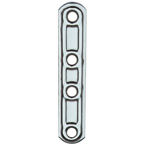 Piastra 163IN Lastrina Diritta Inox 4 Fori 15X60MM