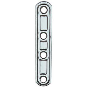 Piastra 163IN Lastrina Diritta Inox 4 Fori 15X99MM