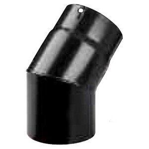 Gomito Plus Porcellanato 45° D 12 cm Nero Opaco