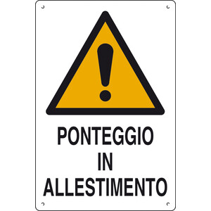 Cartello Ponteggio in Allestimento 60X40 cm