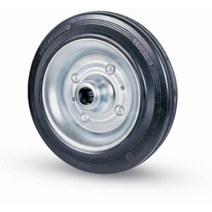 Ruota Industriale D 180 mm Gomma 112 C/Cuscinet