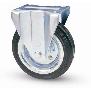 Ruota Industriale D 125 mm Gomma 80/A Piastra Fis