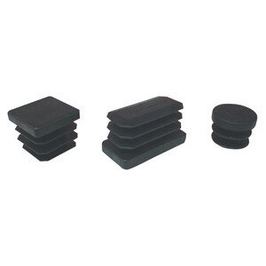 Puntale Alettato Tondo 20 mm Plastica Nero
