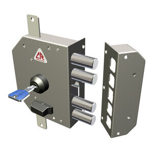 CR 3250 K55 Serratura Appl P/Legno Tripl SX C/Chiave