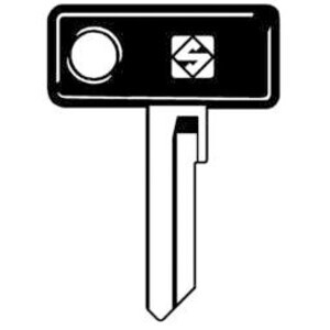 Silca ZD9P Chiave Auto Testa Plastica Acciaio