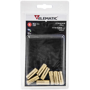 Elematic Blister Tassello T51 M6 Ottone 8 PZ