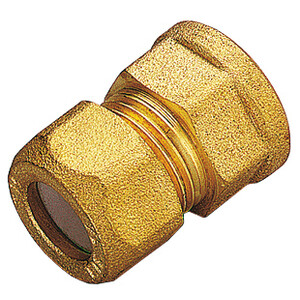 Raccordo Ottone Diritto Bicono Femm Gas 10X3/8