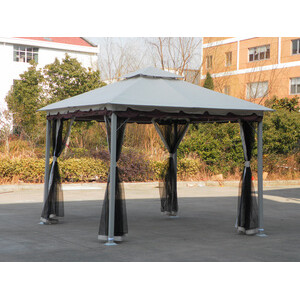 C Gazebo Acciaio 3X3M Doha Beige/Coffee