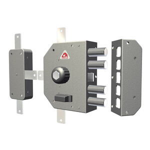 CR 3350 Serratura Appl P/Legno Pompa Quint DX C/Pomolo