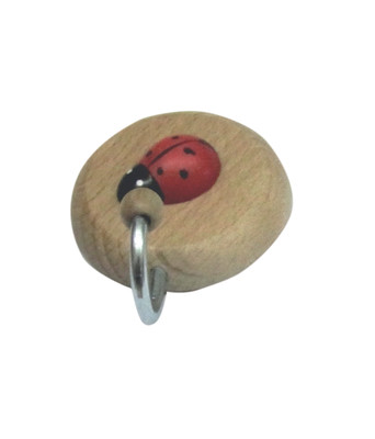 Gancio Adesivo in Legno Coccinella 1 Posto