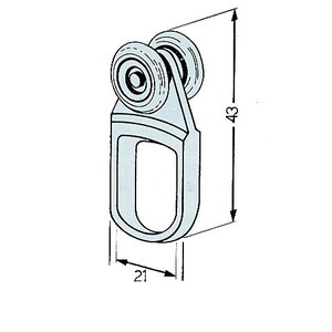 Omge 902 Carrello Nylon a 2 Ruote D 15 Acc P 10 kg