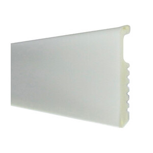 Battiscopa 75X8 Polistirene Liscio 200 cm Bianco