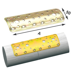 Piastra 900 Diritta P/Tondo Acc Trop 50X160 mm