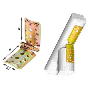 Piastra 914 Cerniera Pali Tondi Acc Trop 148X148 mm