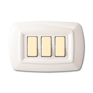 Tondo' Placca Magic Plast 3P Bianco
