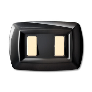 Tondo' Placca Magic Plast 2P Nero