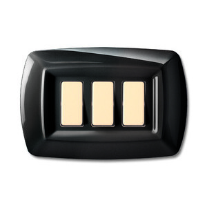 Tondo' Placca Magic Plast 3P Nero