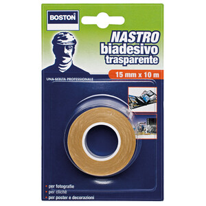 Boston Nastro Biadesivo 15MMX10M Trasparente