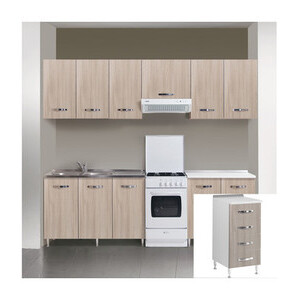 Kit Cucina Base 4 Cassetti 40X50XH85 cm Olmo