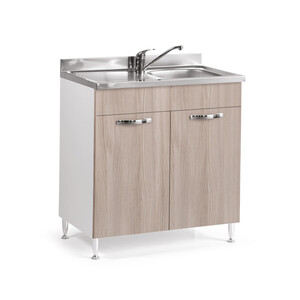 Kit Cucina Base 2 Ante 80X50XH85 cm Senza Lavello Olmo