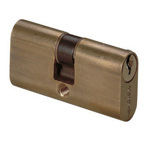 Cisa 08210.02 Cilindro Ovale 28-28 Ottonato C/3CH