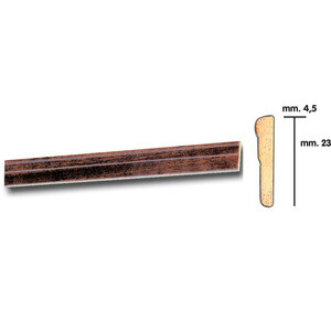 Cornice P/Parati 4,5X23 Barocco 200 cm Noce Mansonia