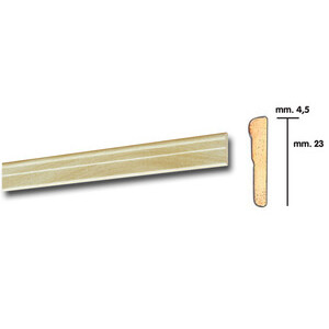 Cornice P/Parati 4,5X23 Barocco 200 cm Frassino