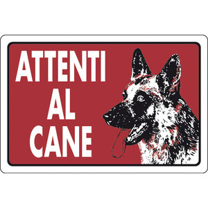 Targa Segnaletica Attenti al Cane
