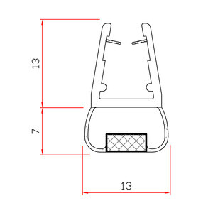 Guarnizione P/Box Doccia 2 M MOD.411
