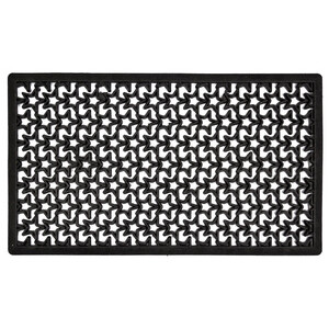 Zerbino Stellato Nero C/Bordo 40X70 cm