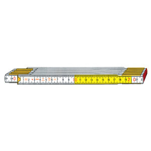 Doppio Metro Stabila 717 10 Aste Legno Bian Giall