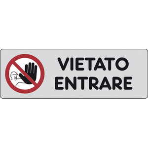 Etichetta Adesiva 150X50 Vietato Entrare