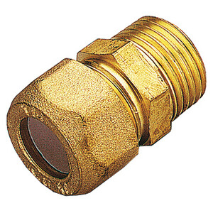 Raccordo Ottone Diritto Bicono Maschio Gas 12X1/2 Pes