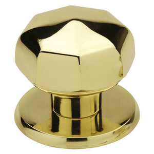 Pomolo Ottone Ottagonale 70 mm Lucido Vernic