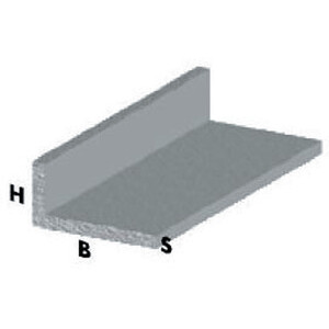 Profilo Argento H.200 cm Elle 20X10X1 mm