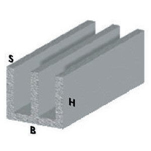 Profilo Argento H.200 cm Canalino Uu 20X10X1 mm