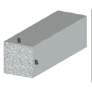 Profilo Argento H.100 cm Quadro Pieno 10X10 mm