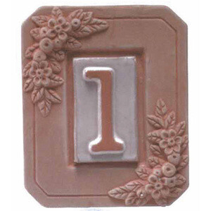 Portanumero in Terracotta 1 Posto 13X16 cm