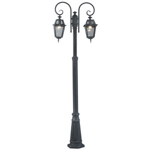 Lampione Milano a 2 Bracci Grigio Ghisa