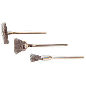 Poggi 476.00 3 Mini Spazzole Acciaio Gambo 3 mm